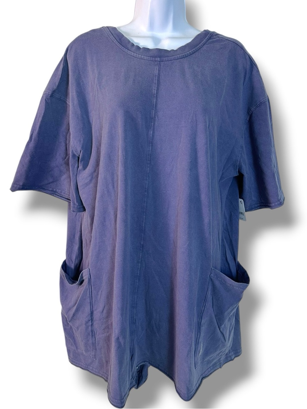 Free People Oversized Bohemian Hot Shot Tee Romper in Blue Indigo XL NWT Logo - Picture 6 of 10